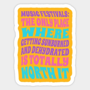 Music festivals: the only place where getting sunburned and dehydrated is worth it Sticker